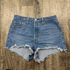Levi's 501 Button Fly Cut Off Denim Shorts